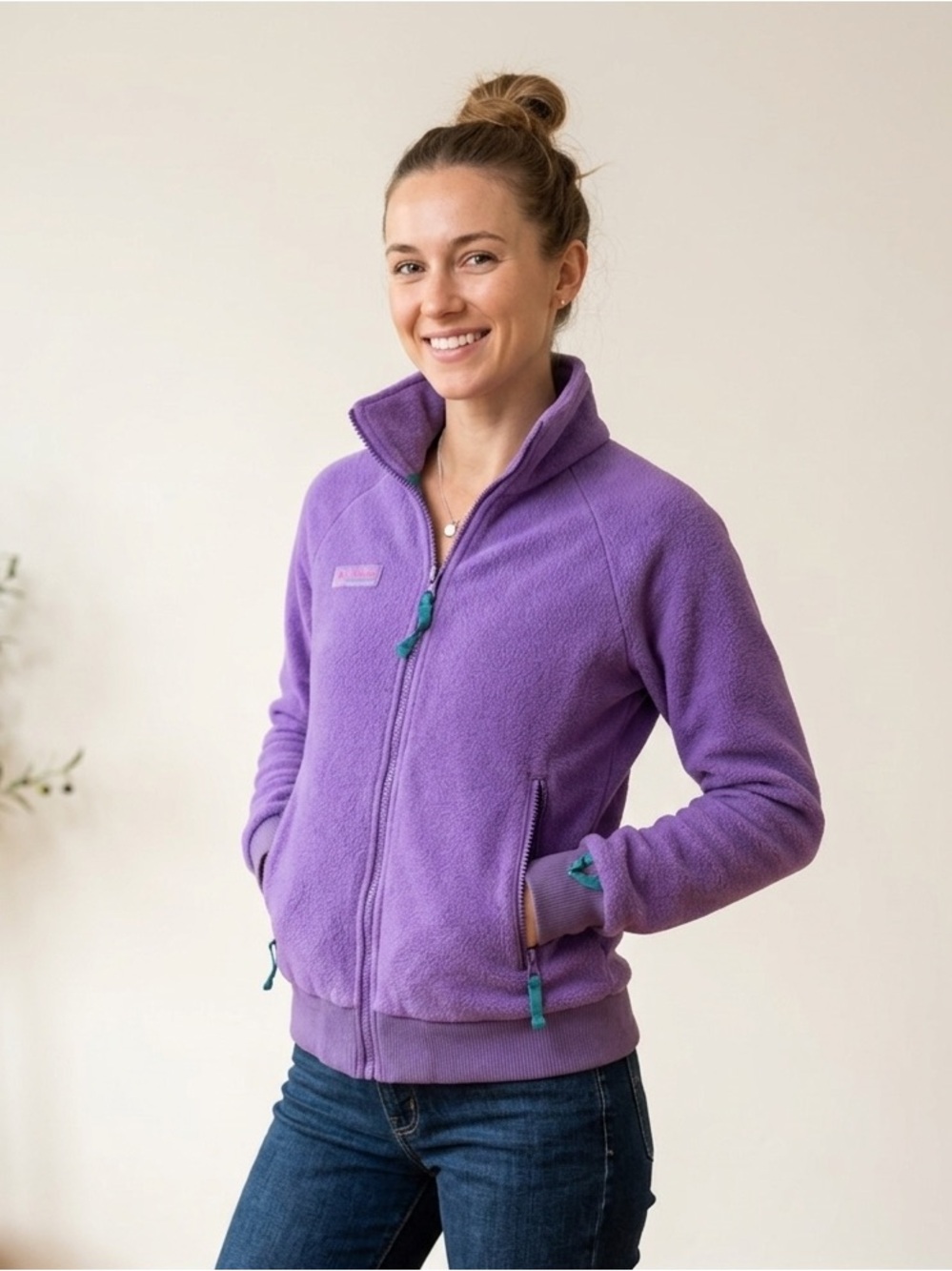 Vintage Columbia Sportswear Fleece Jacket Women's Small Purple
